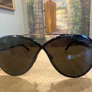 Tom Ford Rickie TF1007 01A Black Oversized Aviator Sunglasses